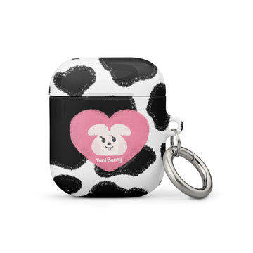 Pink Heart Cow Print AirPods Case