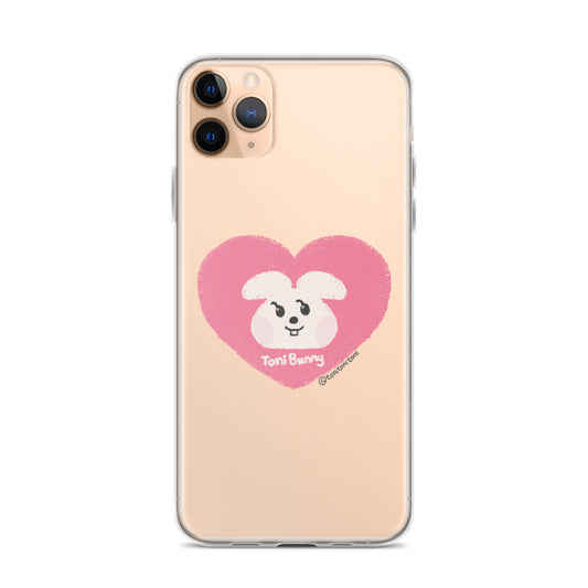 Pink Heart iPhone Clear Case