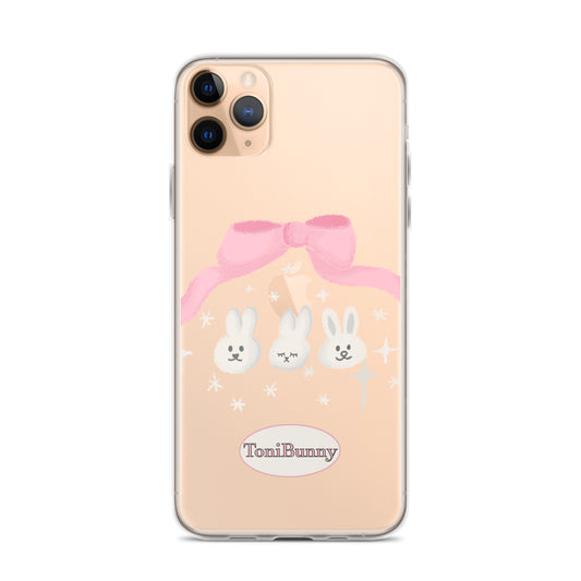 Ribbon Bunny Friends iPhone Clear Case