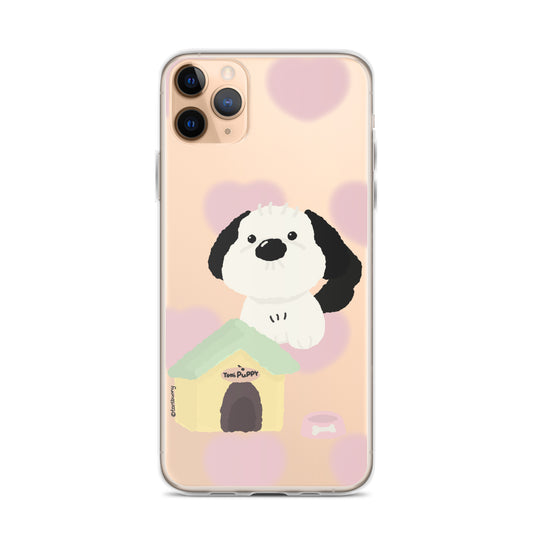 Pink Pattern ToniPuppy iPhone Clear Case