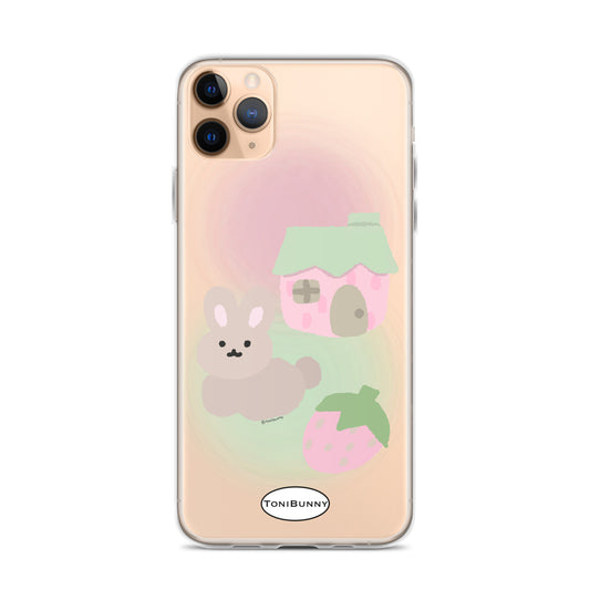Pink Bunny Cottage iPhone Clear Case