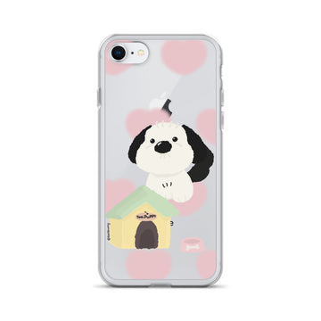 Pink Pattern ToniPuppy iPhone Clear Case