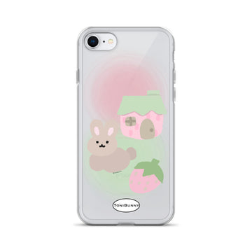 Pink Bunny Cottage iPhone Clear Case