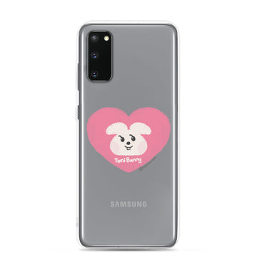 Pink Heart Samsung Clear Case