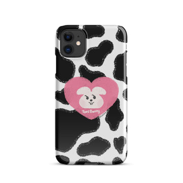 Pink Heart Cow Print iPhone Snap Case