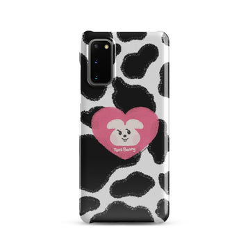 Pink Heart Cow Print Samsung Snap Case