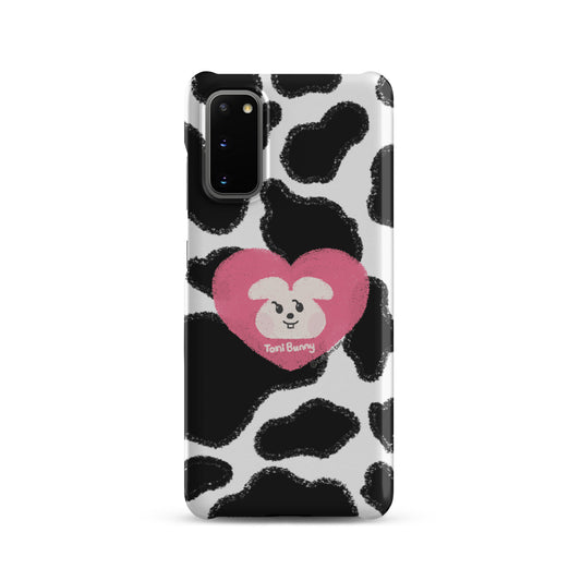 Pink Heart Cow Print Samsung Snap Case