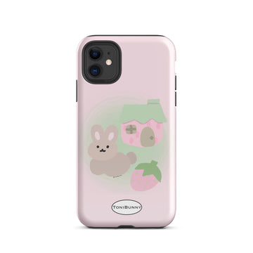 Pink Bunny Cottage iPhone Tough Case