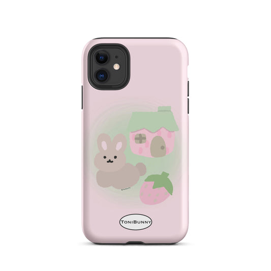 Pink Bunny Cottage iPhone Tough Case